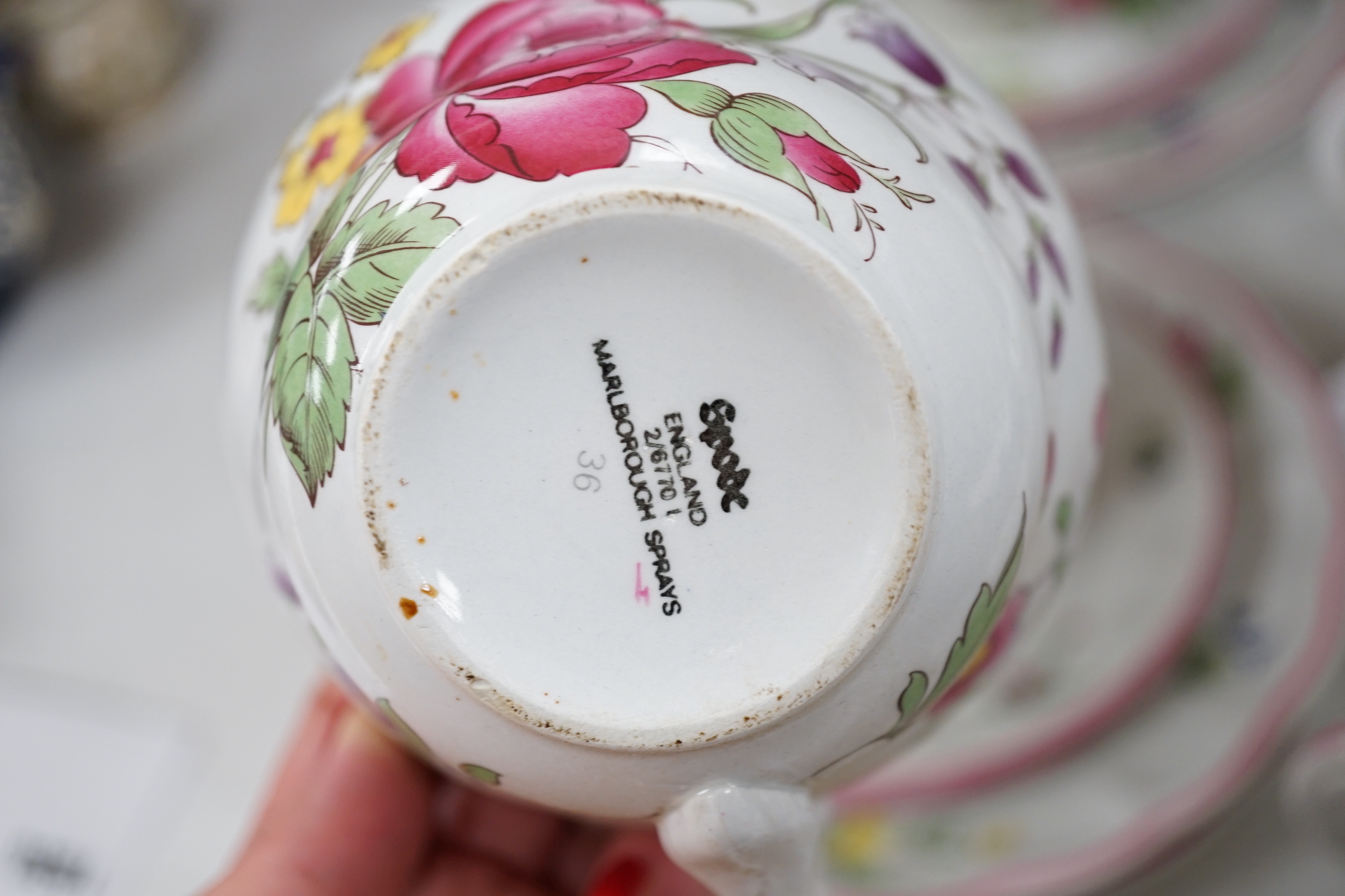 A Spode ‘Marlborough Sprays’ breakfast set